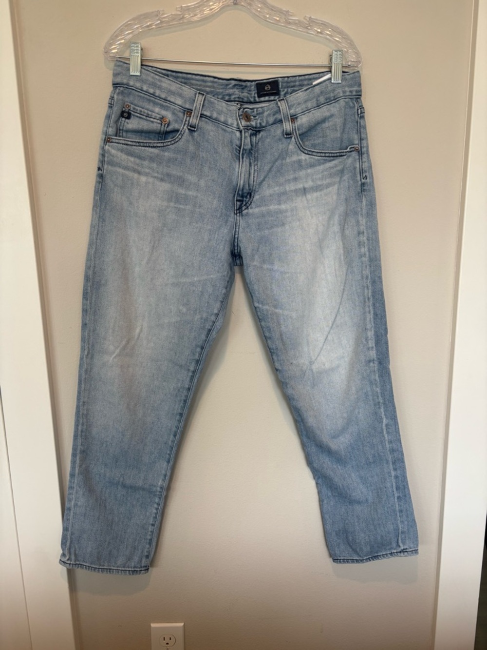 Ag Adriano Goldschmied Light Blue Straight Jeans